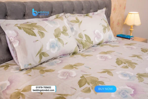 Off White Printed Bed Sheet (3)
