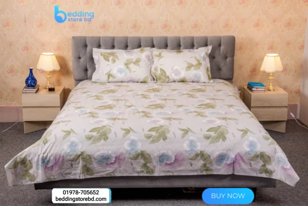 Off White Printed Bed Sheet (4)