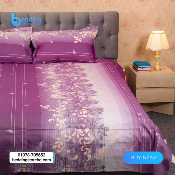 Purple Print Bed Sheet (3)