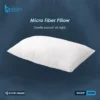 Best micro fiber pillow with ultra-soft microfiber filling and cotton cover on white background