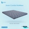 Swan Comfort Mattress top view with premium rebonded foam and PE sheet for back pain relief