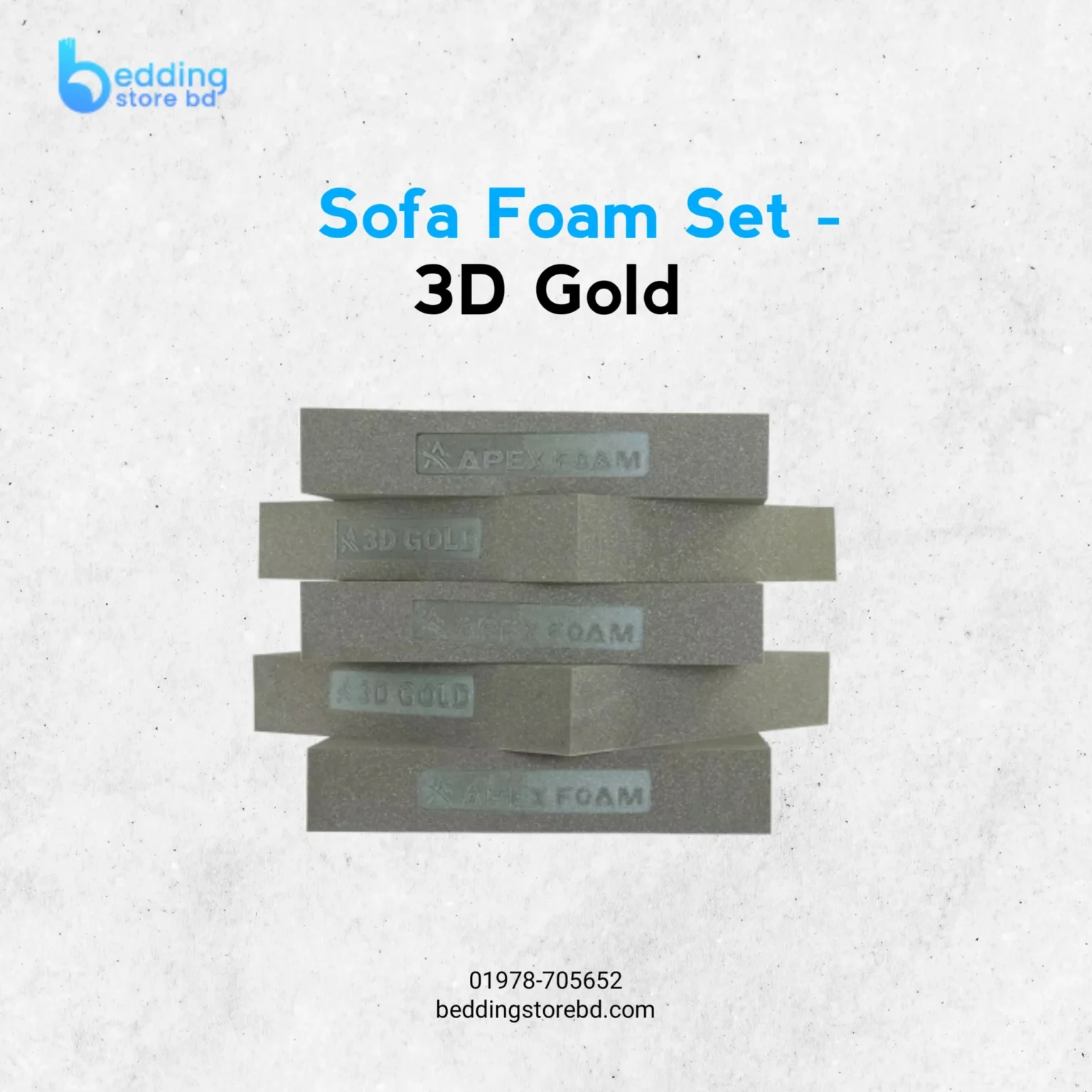 Luxury sofa cushions and premium mattresses made with Apex 3D Gold