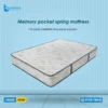 Memory Pocket Spring Mattress top view with quilted soft-knit fabric and memory foam for luxurious comfort