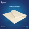 Premium natural latex mattress topper with bamboo fabric cover