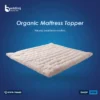 Premium 2-inch best organic mattress topper with zoom cotton and twill fabric