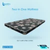 Two in One Mattress top view showing dual hard and soft sides • Side view image Side view of Two in One Mattress Best 1 with felt and mixed rebound layers