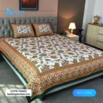 Blossom Dreams Print Bed Sheet – Bottle Green (4)