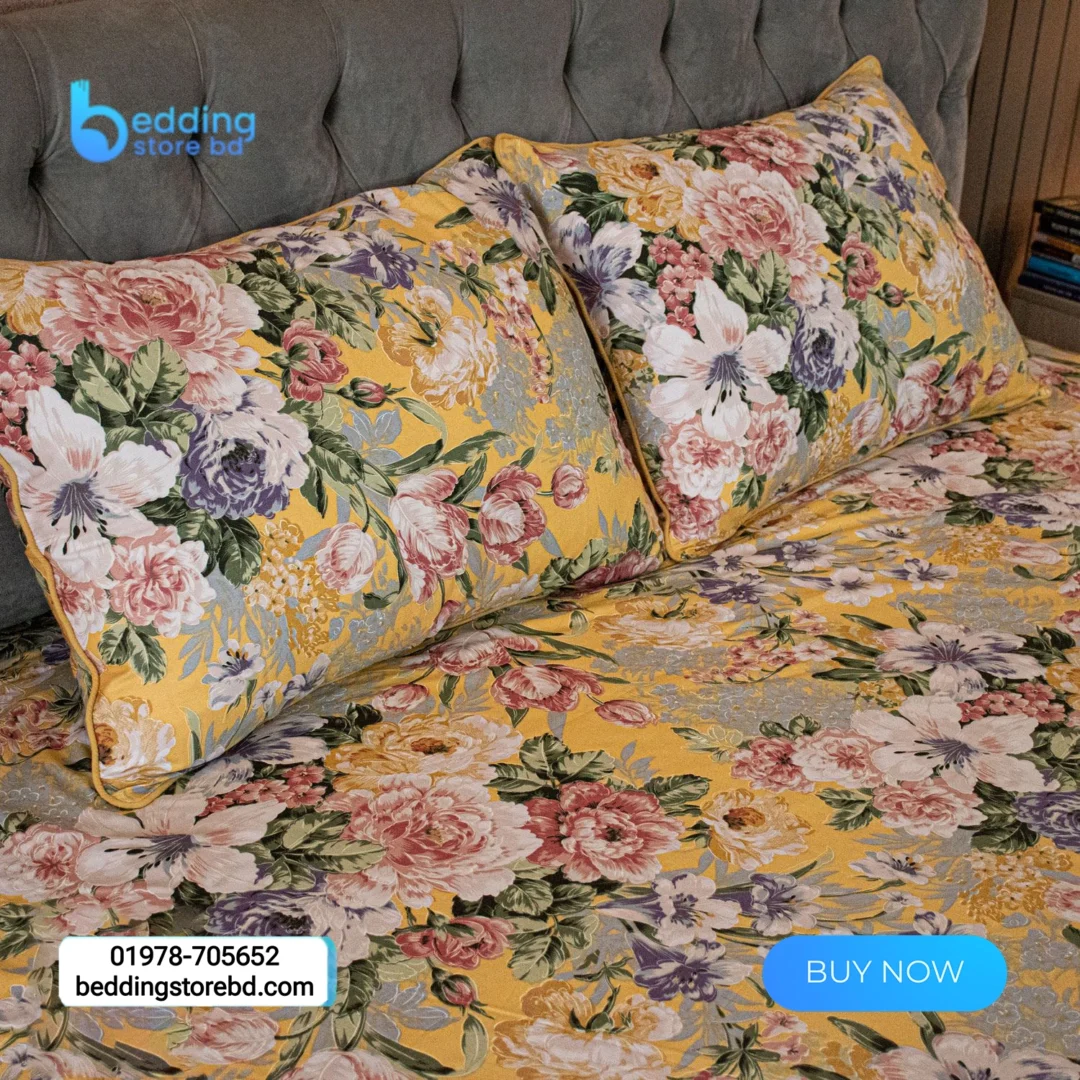 Monsoon Blooms Bedsheet – Yellow