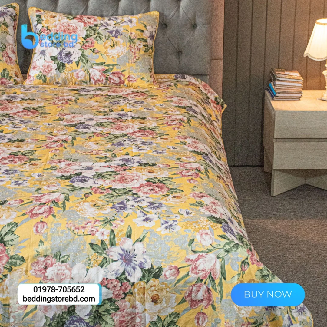 Monsoon Blooms Bedsheet – Yellow (4)