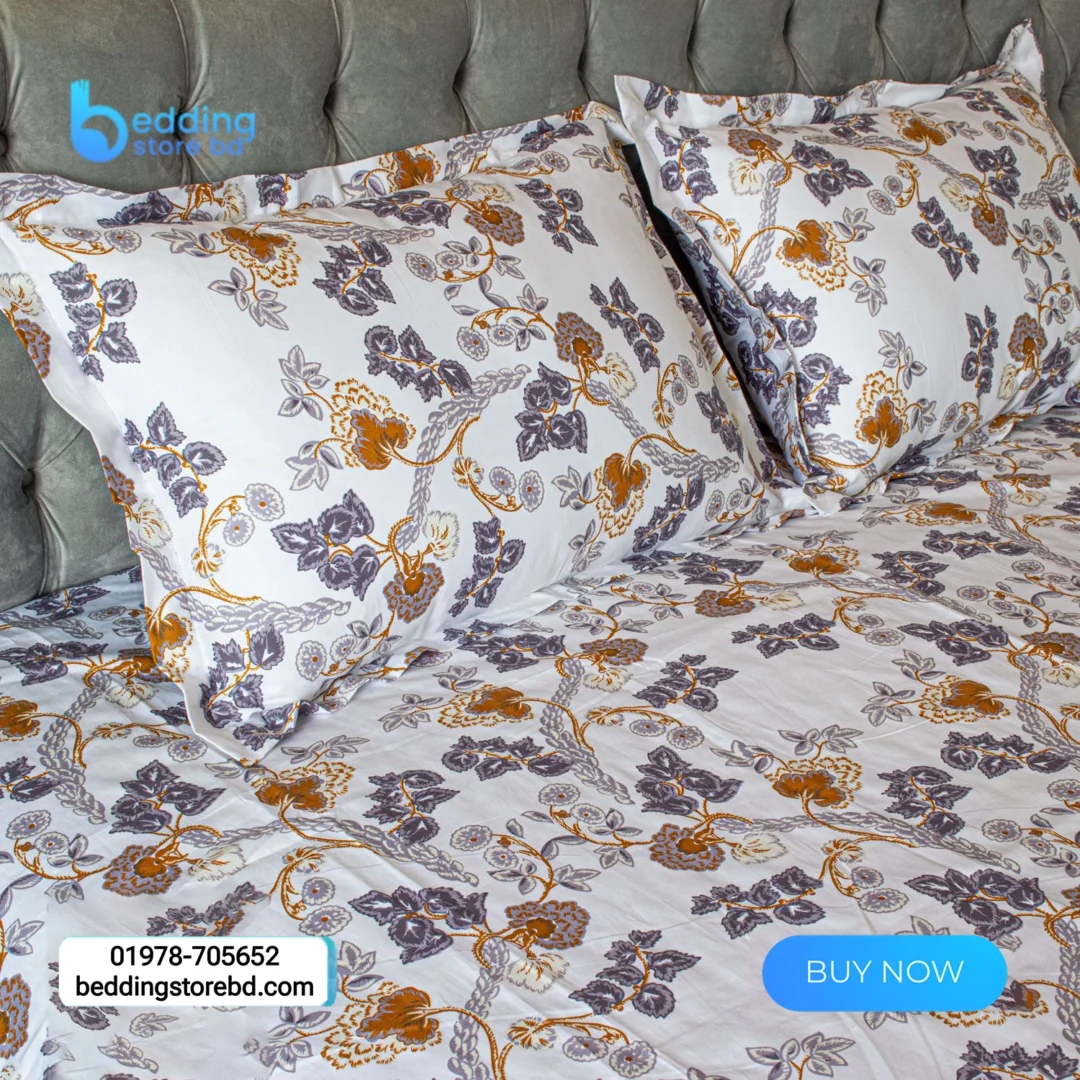 White Field Printed Bed Sheet (2)