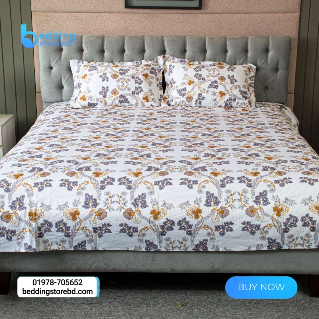 White Field Printed Bed Sheet (3)