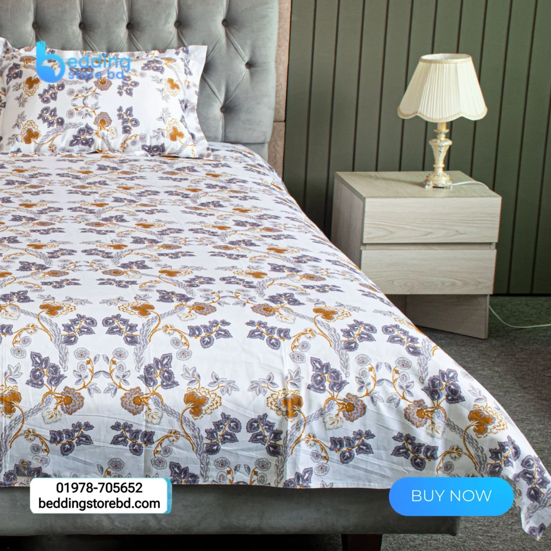 White Field Printed Bed Sheet (4)