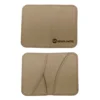 Minimalist card holder held between two fingers to show ultra-thin profile