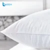 Breathable hypoallergenic cover on 100% duck down pillow for fresh cool sleep