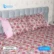 Pink & Green Flower Print Bedsheet