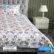 White Field Printed Bed Sheet