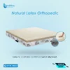 Premium latex orthopedic mattress with natural latex topper for back pain relief