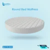 Round bed mattress top view with modern design and premium foam comfort
