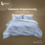 Comforter Striped Serenity | Hypoallergenic Quilted Cotton - Bedding Store BD