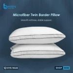 Microfiber Twin Border Pillow | Elegant Comfort - Bedding Store BD