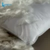 Premium 50/50 down-feather blend in pillow for soft plush loft and supportive structure