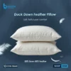 Duck Down Feather Pillow with 50% down and 50% feather filling for luxurious hotel-style comfort