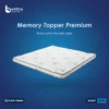 Custom size premium memory foam mattress topper providing plush support and temperature regulation