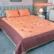 Orange Sunrise Embroidery Bed Sheet