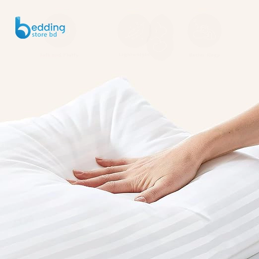 Organic Twin Border white stripe Pillow - Image 4