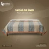 Hand-stitched elegant design on premium 100% pure cotton AC quilt for durability