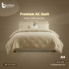Breathable cotton microfiber fabric and quilted patterns in durable Premium AC Quilt Warm Cream