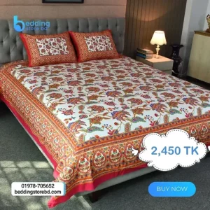 Blossom Dreams Print Bed Sheet Persian Red