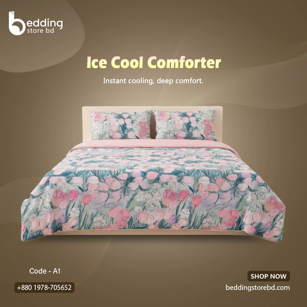Ice Cool Comforter Tulip Bloom in BD – Stay Cool & Comfortable All Night | Bedding Store BD