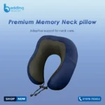 Premium Memory Foam Neck Pillow – Ergonomic Travel & Office Support | Bedding Store BD