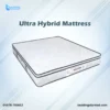 : "Natural bamboo fabric cover on hybrid spring mattress for hypoallergenic and cooling sleep"