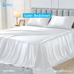 White Satin Bedsheet 3Pec