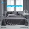 Premium Tencel sateen bed sheet set with silky smooth fabric and elegant sheen