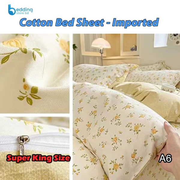 Cotton Bed Sheet - Imported A6