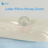 Honeycomb air channels in natural latex pillow for enhanced airflow and temperature regulation