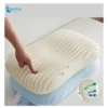 Honeycomb air channels in natural latex pillow for enhanced airflow and temperature regulation