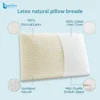 Removable washable dust-proof cover on hypoallergenic natural latex pillow