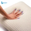 Contoured bread shape natural latex pillow for optimal head support and comfortable sleep
