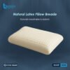 Natural Latex Pillow Breade made from 100% natural latex with ergonomic contoured design for neck support