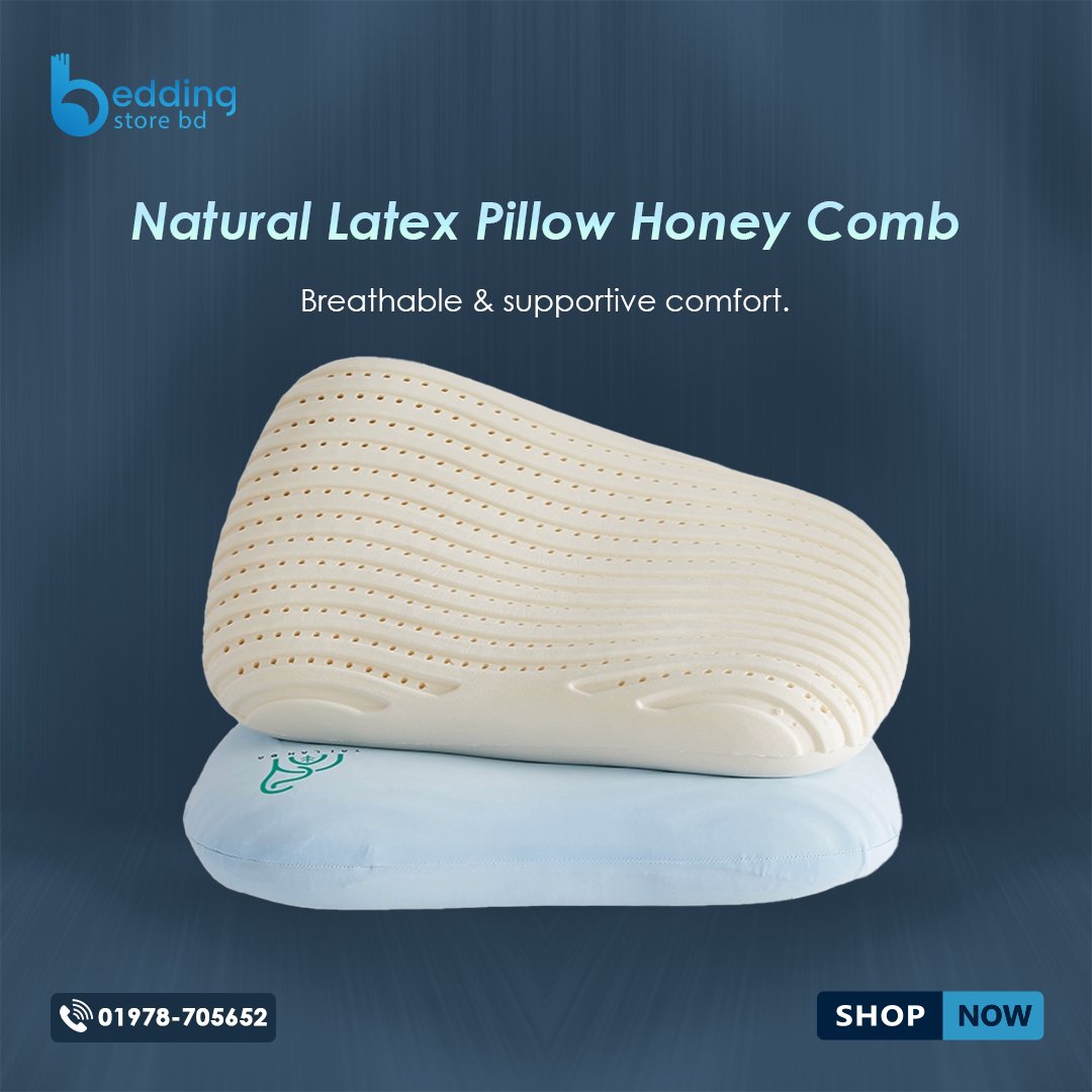 Natural Latex Pillow Honey Comb | Natural Neck Support – Bedding Store BD