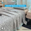 Luxury chenille bed cover exclusive with plush velvet-like texture and shimmering finish