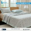 Luxury chenille bed cover exclusive with plush velvet-like texture and shimmering finish