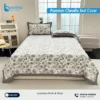 Premium chenille bed cover exclusive with plush velvet-like texture and glossy shine