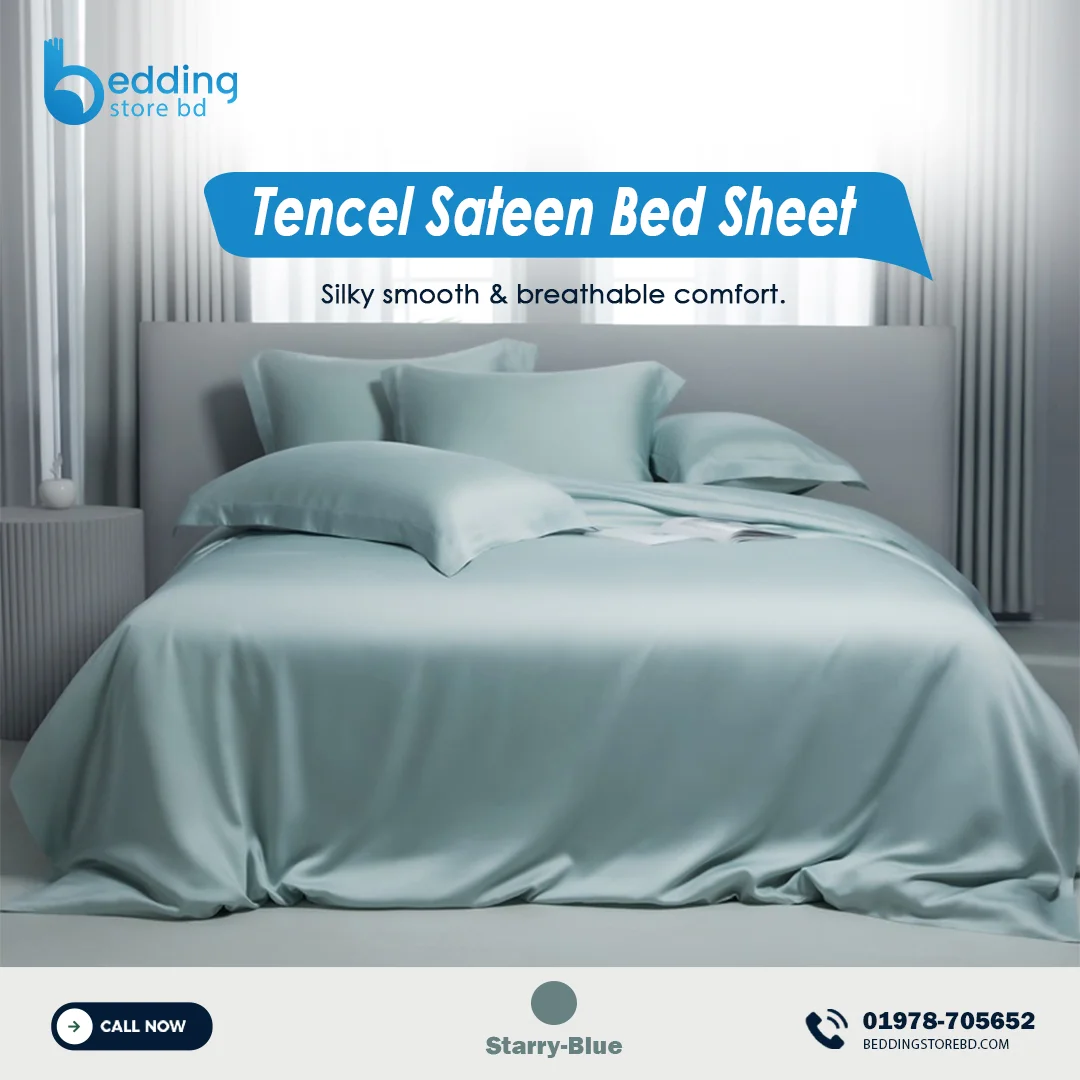 Premium Tencel Silk Bed Sheet – Silky Smooth & Eco-Friendly | Bedding Store BD