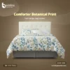 Comforter Botanical Print with elegant floral and leaf patterns on luxurious bed
