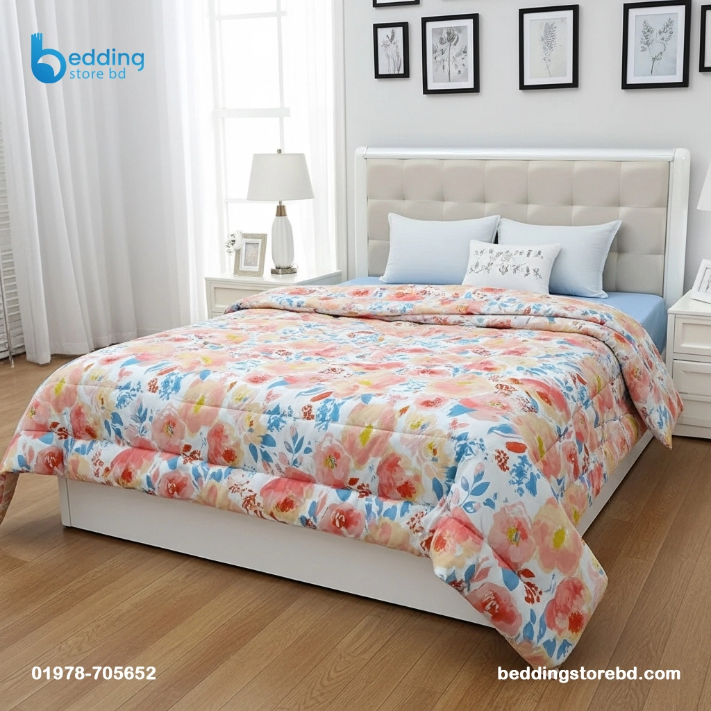 Comforter Floral Print in Bangladesh | Soft & Stylish Bedding Quilt
